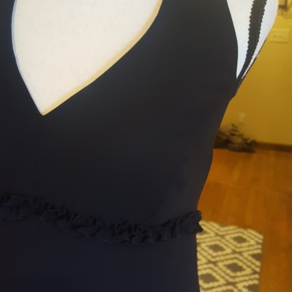 Amanda smith petite black dress with ruffle detail - Picture 3 of 8